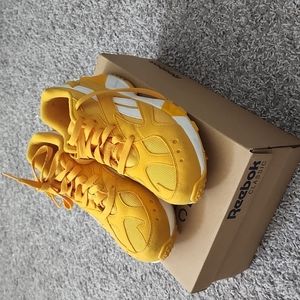 Yellow and White Reebok